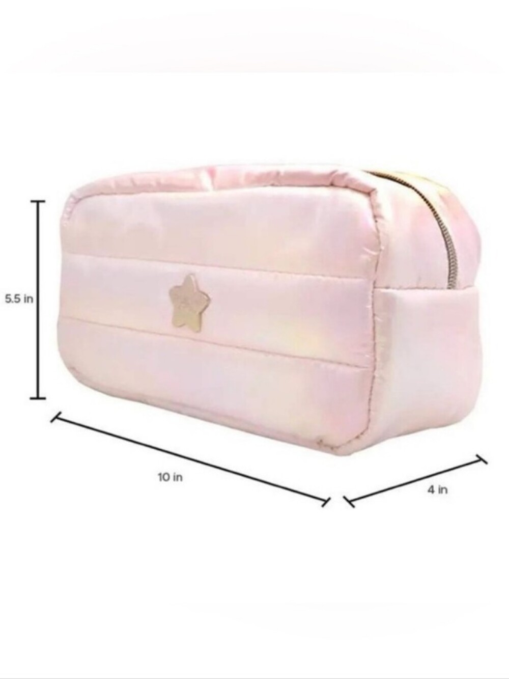 The Creme Shop X Hollywood Puffer Zip Pouch (Iridescent 🩷Pink) - Picture 6 of 6